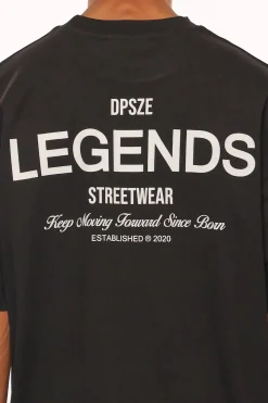 HEAVY OVERSIZE MOVING FORWARD T-SHIRT BLACK
