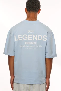 HEAVY OVERSIZE MOVING FORWARD T-SHIRT BABY BLUE