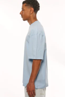 HEAVY OVERSIZE MOVING FORWARD T-SHIRT BABY BLUE