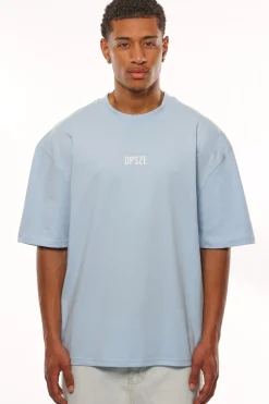 HEAVY OVERSIZE MOVING FORWARD T-SHIRT BABY BLUE