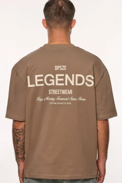HEAVY OVERSIZE MOVING FORWARD T-SHIRT SILVER MINK