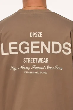 HEAVY OVERSIZE MOVING FORWARD T-SHIRT SILVER MINK