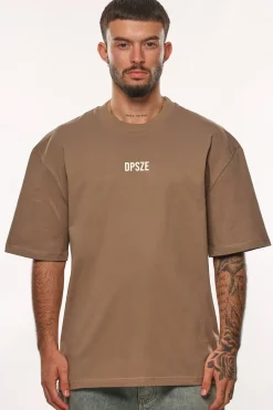 HEAVY OVERSIZE MOVING FORWARD T-SHIRT SILVER MINK