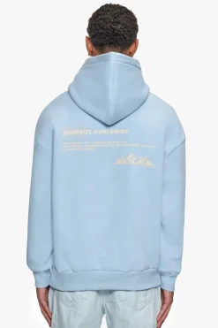 HEAVY OVERSIZE NO LIMITS HOODIE BABY BLUE