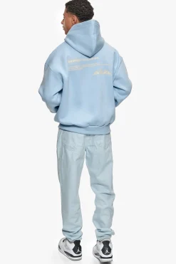HEAVY OVERSIZE NO LIMITS HOODIE BABY BLUE