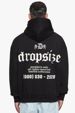 HEAVY OVERSIZE NUMBER HOODIE BLACK