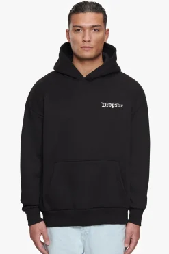 HEAVY OVERSIZE NUMBER HOODIE BLACK