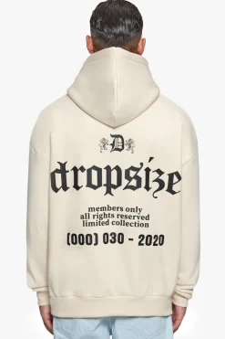 HEAVY OVERSIZE NUMBER HOODIE COCONUT MILK