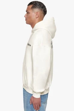 HEAVY OVERSIZE ''OPEN CASTING'' HOODIE CREAM WHITE