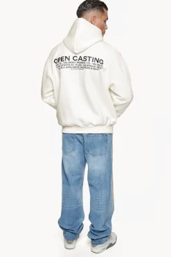 HEAVY OVERSIZE ''OPEN CASTING'' HOODIE CREAM WHITE