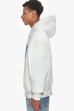 HEAVY OVERSIZE OVAL BROKEN DREAMS HOODIE CREAM WHITE