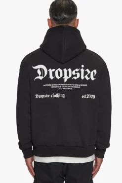 HEAVY OVERSIZE PATIENCE HOODIE BLACK