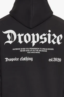 HEAVY OVERSIZE PATIENCE HOODIE BLACK