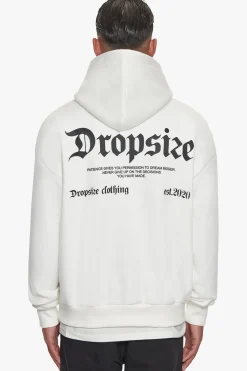 HEAVY OVERSIZE PATIENCE HOODIE WASHED WHITE