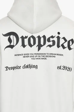 HEAVY OVERSIZE PATIENCE HOODIE WASHED WHITE