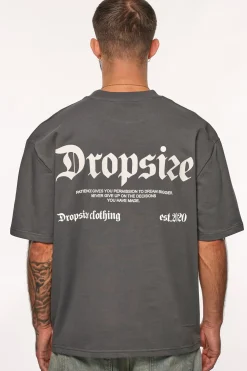 HEAVY OVERSIZE PATIENCE T-SHIRT GREY CREAM
