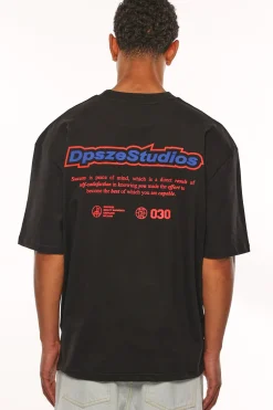 HEAVY OVERSIZE PEACE OF MIND T-SHIRT BLACK