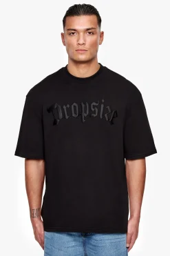 HEAVY OVERSIZE PUFFER PRINT T-SHIRT BLACK