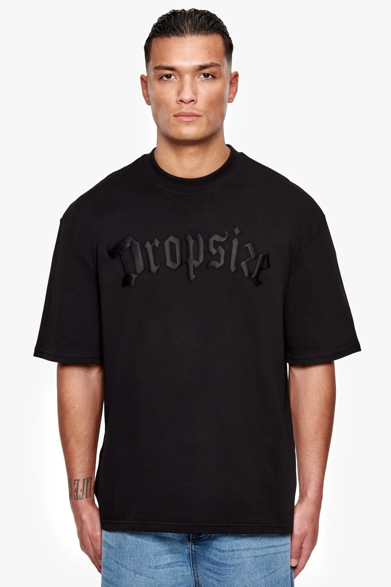 HEAVY OVERSIZE PUFFER PRINT T-SHIRT BLACK