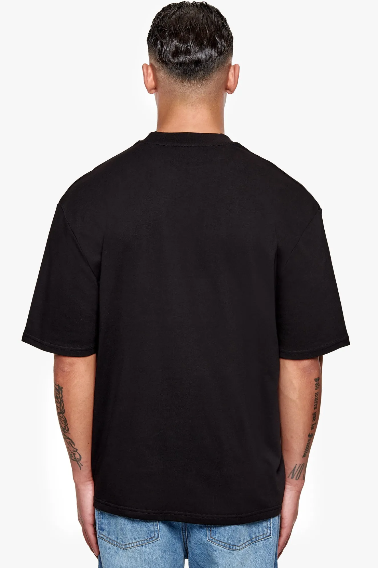 HEAVY OVERSIZE PUFFER PRINT T-SHIRT BLACK