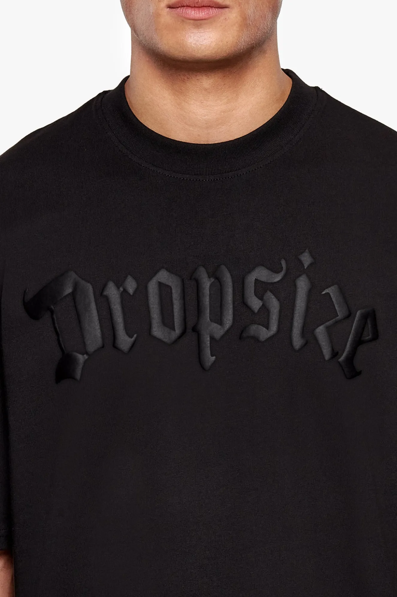 HEAVY OVERSIZE PUFFER PRINT T-SHIRT BLACK