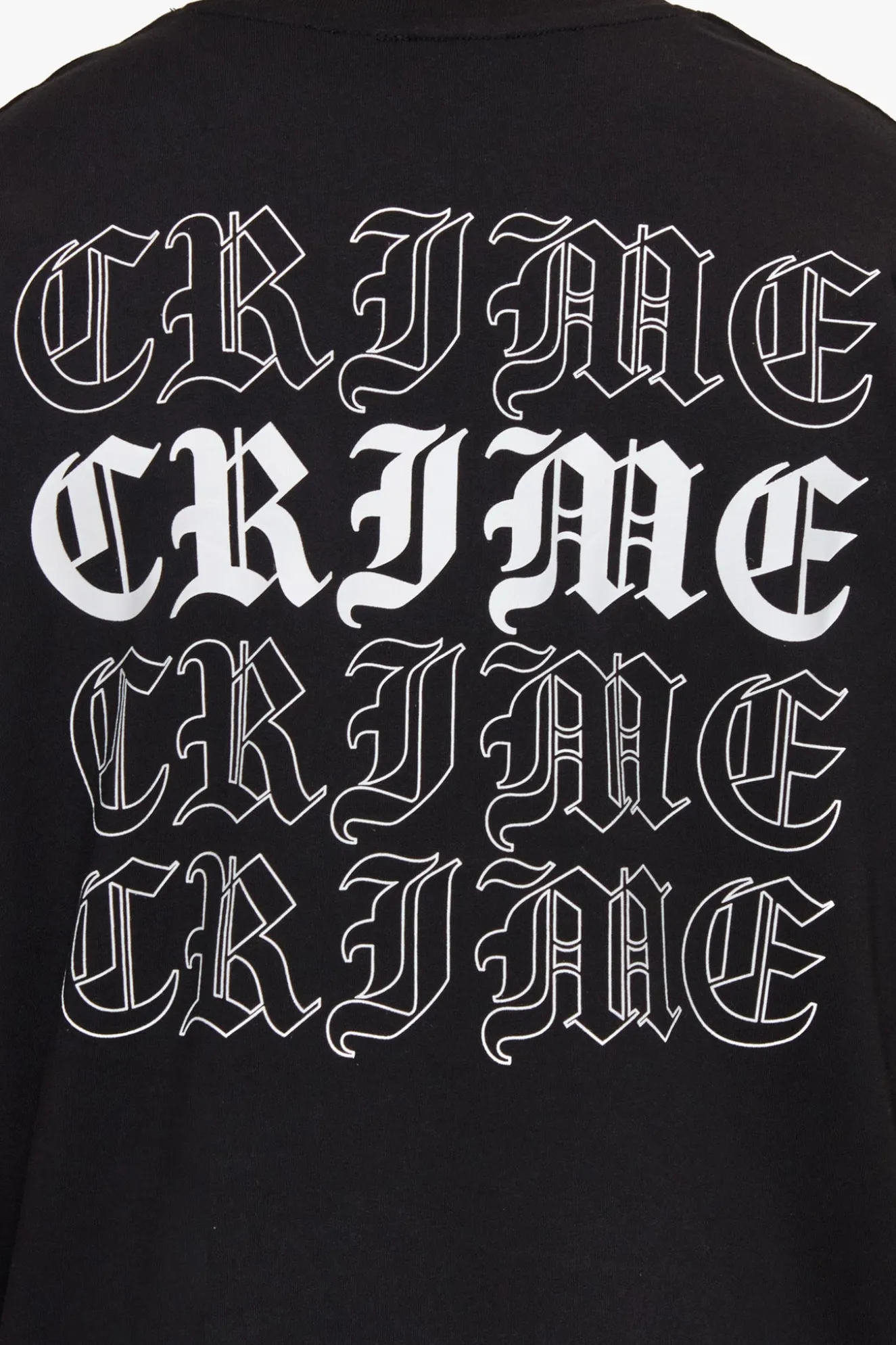 HEAVY OVERSIZE QUAD CRIME T-SHIRT BLACK