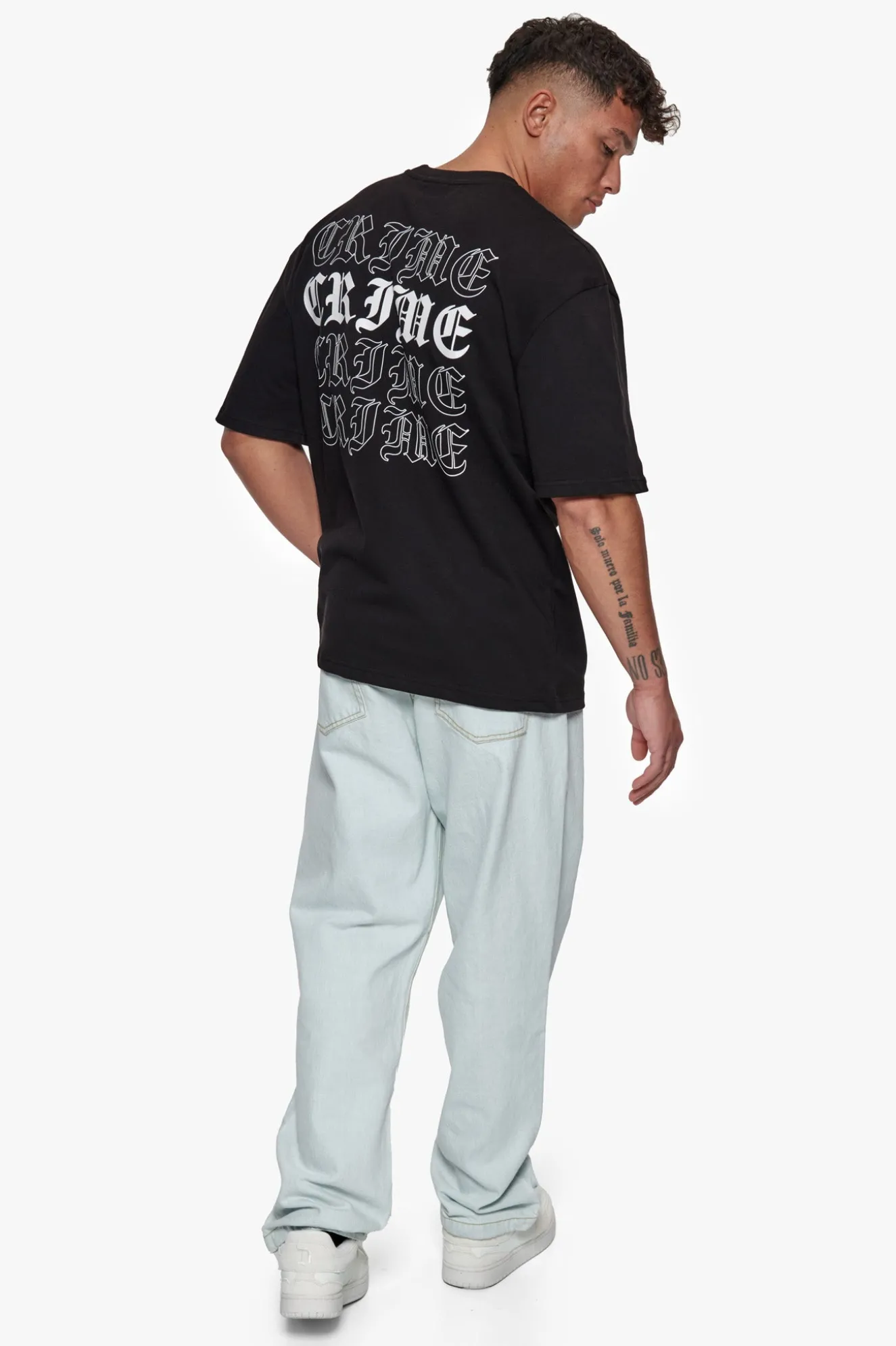 HEAVY OVERSIZE QUAD CRIME T-SHIRT BLACK