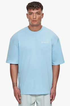 HEAVY OVERSIZE QUAD CRIME T-SHIRT BABY BLUE