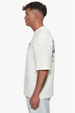 HEAVY OVERSIZE QUATTRO HUSTLE T-SHIRT CREAM