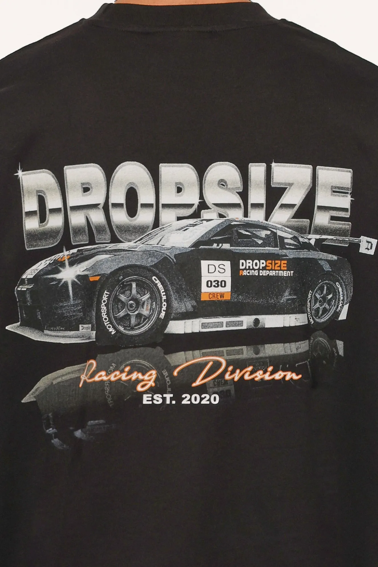HEAVY OVERSIZE RACING DIVISION T-SHIRT BLACK