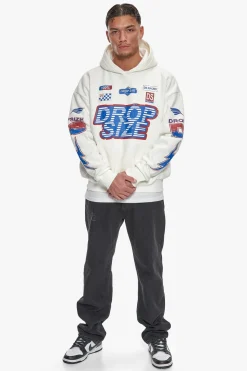 HEAVY OVERSIZE RACING HOODIE CREAM