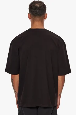 HEAVY OVERSIZE RAINBOW T-SHIRT BLACK
