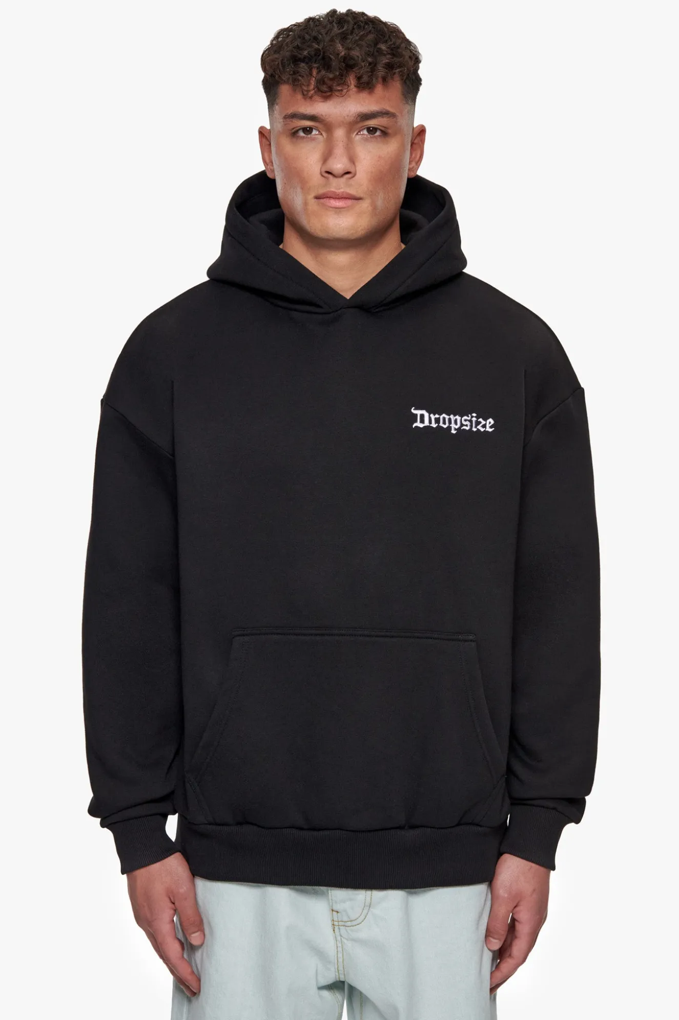HEAVY OVERSIZE RAISED IN HELL HOODIE BLACK