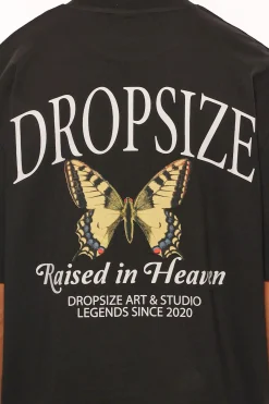 HEAVY OVERSIZE RAISED IN HEAVEN T-SHIRT BLACK