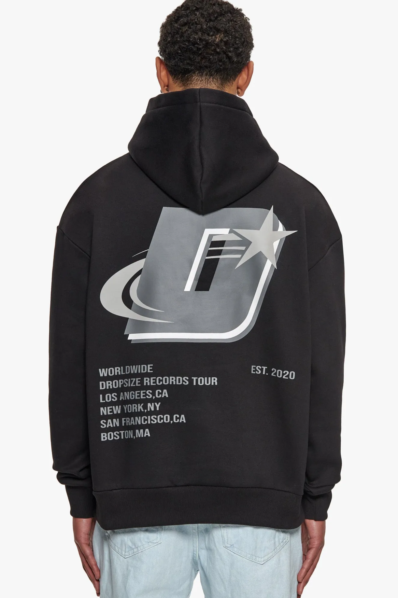 HEAVY OVERSIZE RECORDS TOUR HOODIE BLACK