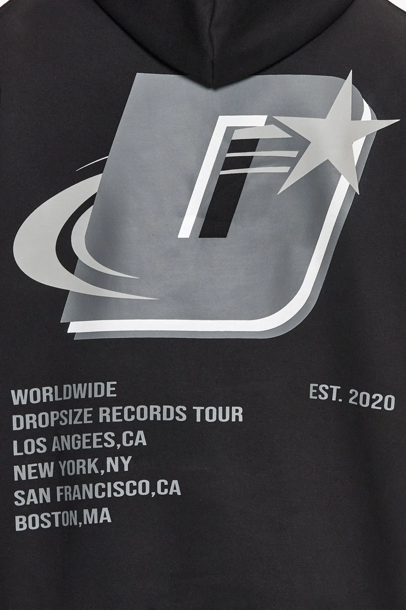 HEAVY OVERSIZE RECORDS TOUR HOODIE BLACK