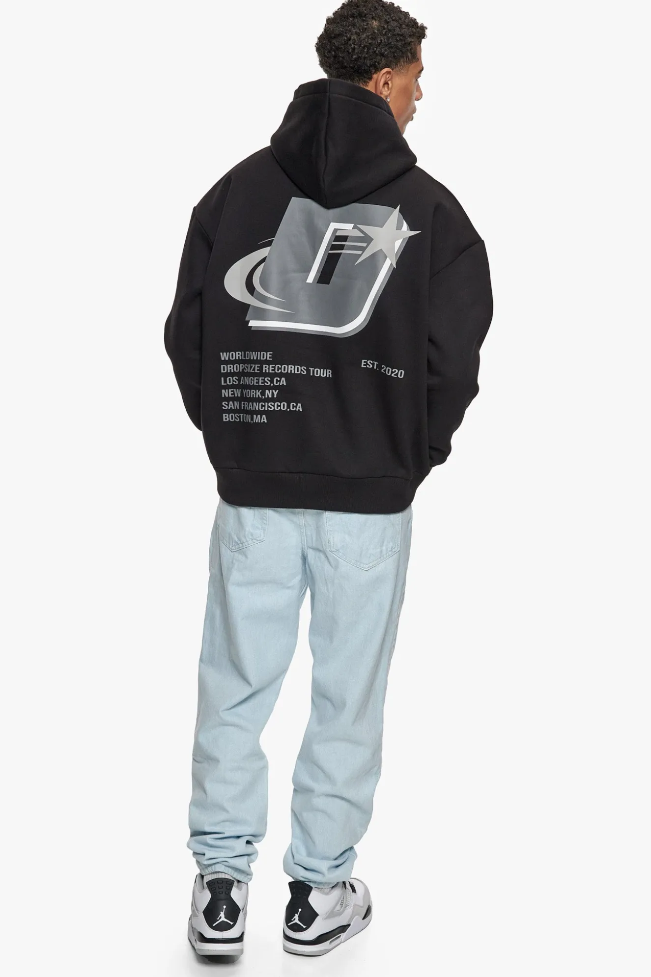 HEAVY OVERSIZE RECORDS TOUR HOODIE BLACK