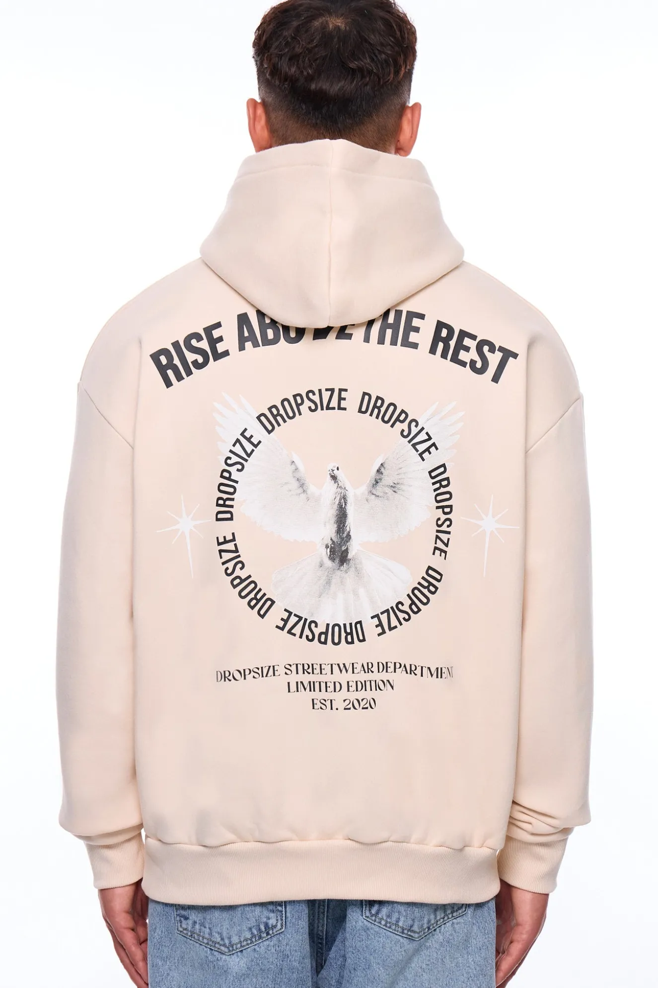 HEAVY OVERSIZE RISE ABOVE HOODIE COCONUT MILK