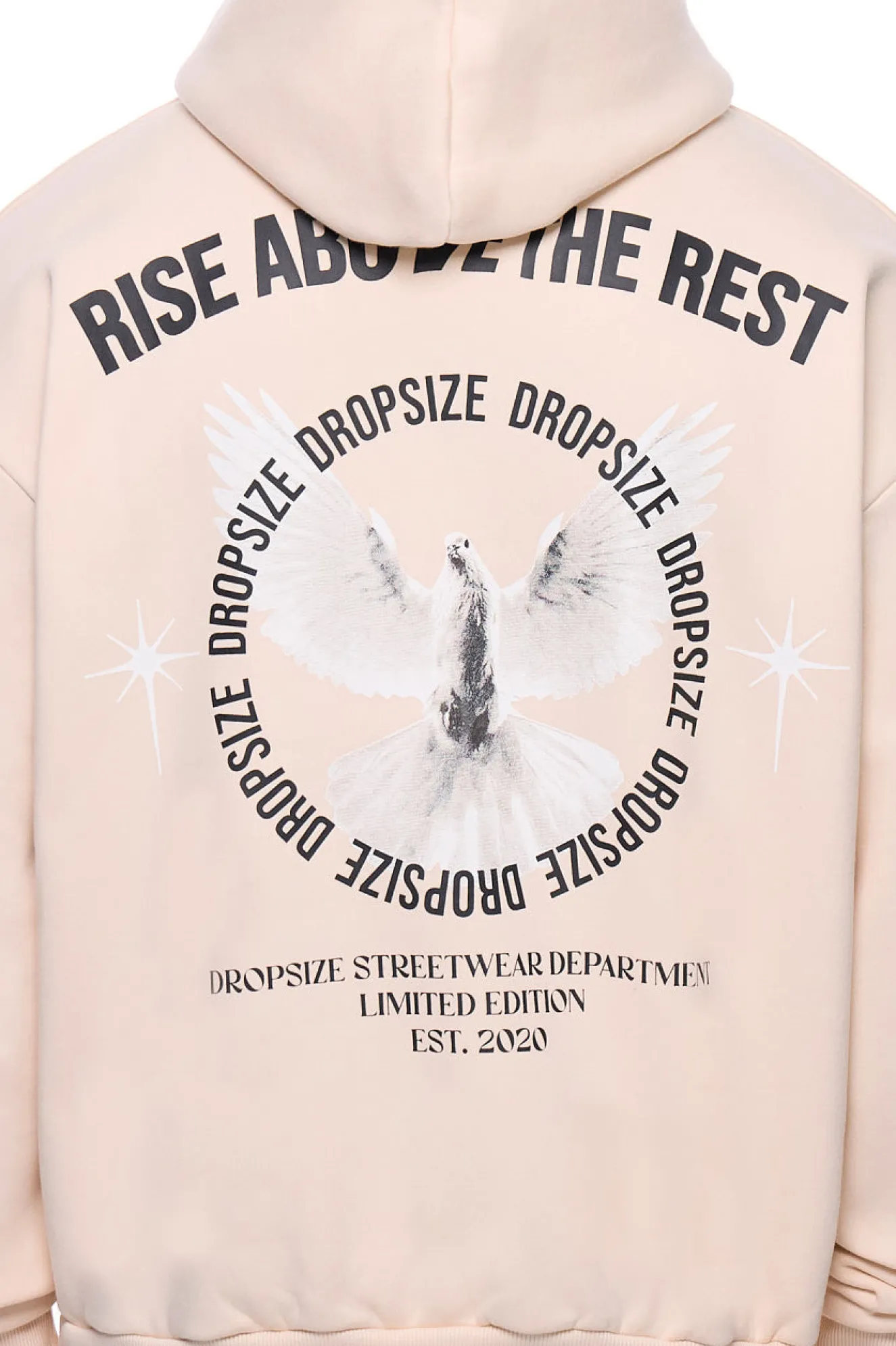 HEAVY OVERSIZE RISE ABOVE HOODIE COCONUT MILK