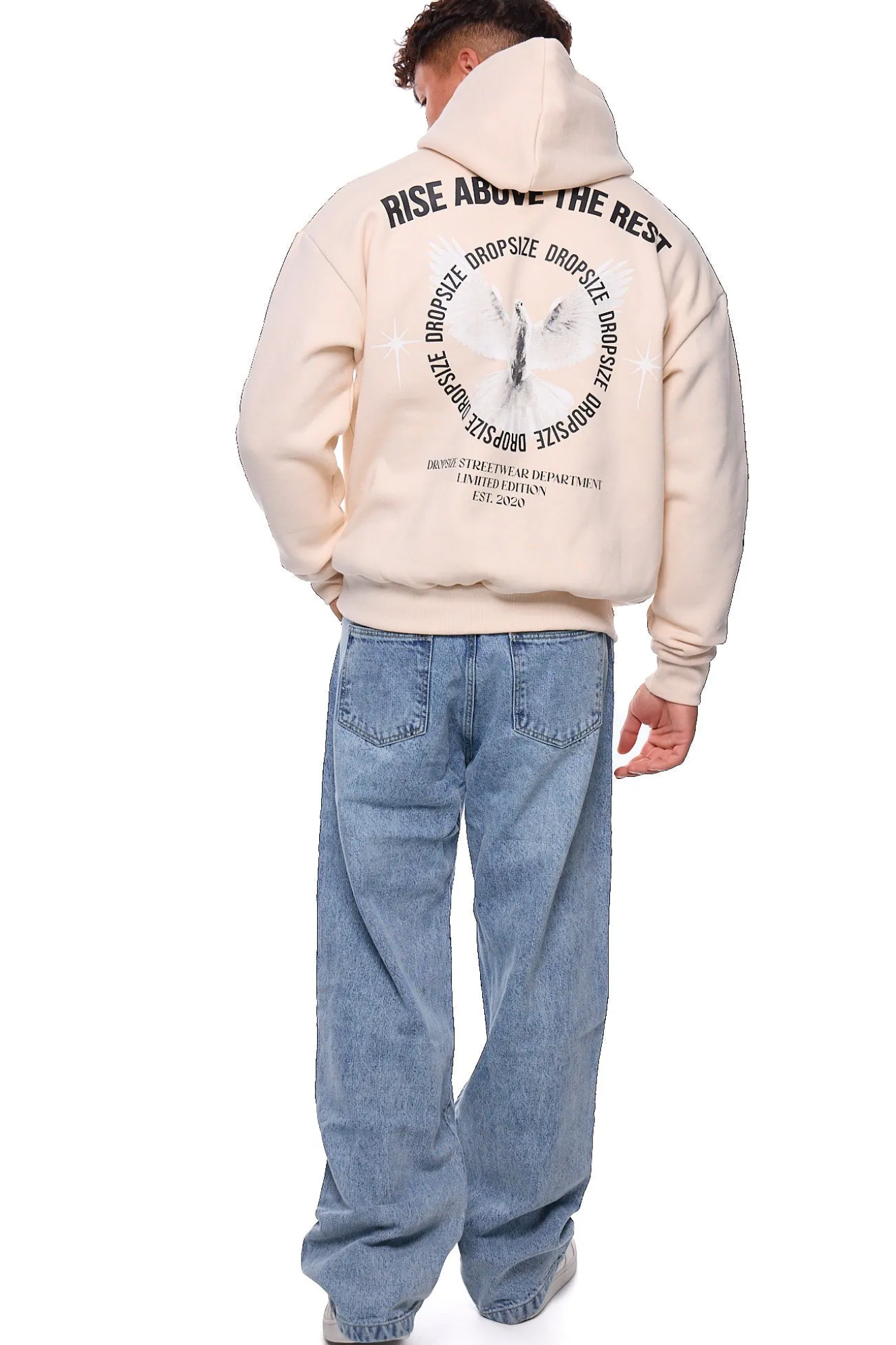 HEAVY OVERSIZE RISE ABOVE HOODIE COCONUT MILK