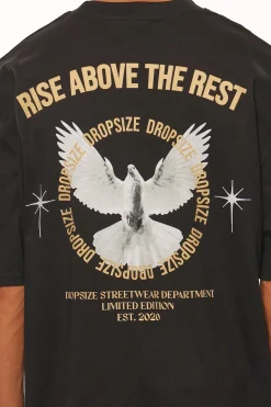 HEAVY OVERSIZE RISE ABOVE T-SHIRT BLACK