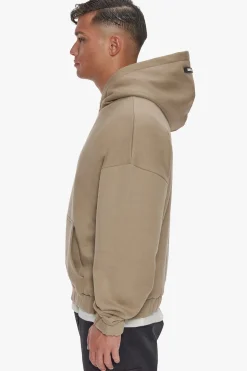 HEAVY OVERSIZE RUBBER PATCH HOODIE WEATHERED TEAK