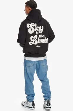 HEAVY OVERSIZE SKY IS THE LIMIT HOODIE BLACK