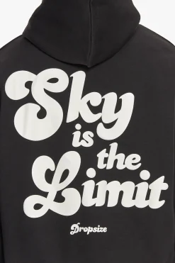 HEAVY OVERSIZE SKY IS THE LIMIT HOODIE BLACK