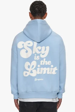 HEAVY OVERSIZE SKY IS THE LIMIT HOODIE BABY BLUE