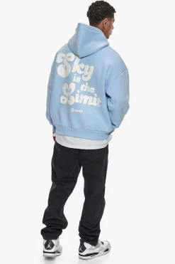 HEAVY OVERSIZE SKY IS THE LIMIT HOODIE BABY BLUE