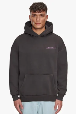 HEAVY OVERSIZE SKY IS THE LIMIT HOODIE WASHED BLACK
