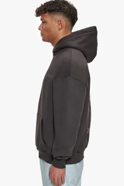 HEAVY OVERSIZE SKY IS THE LIMIT HOODIE WASHED BLACK