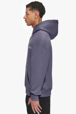HEAVY OVERSIZE SMALL EMBO HOODIE GRANITE