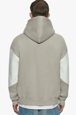 HEAVY OVERSIZE SPLIT COLOUR V2 HOODIE STONE